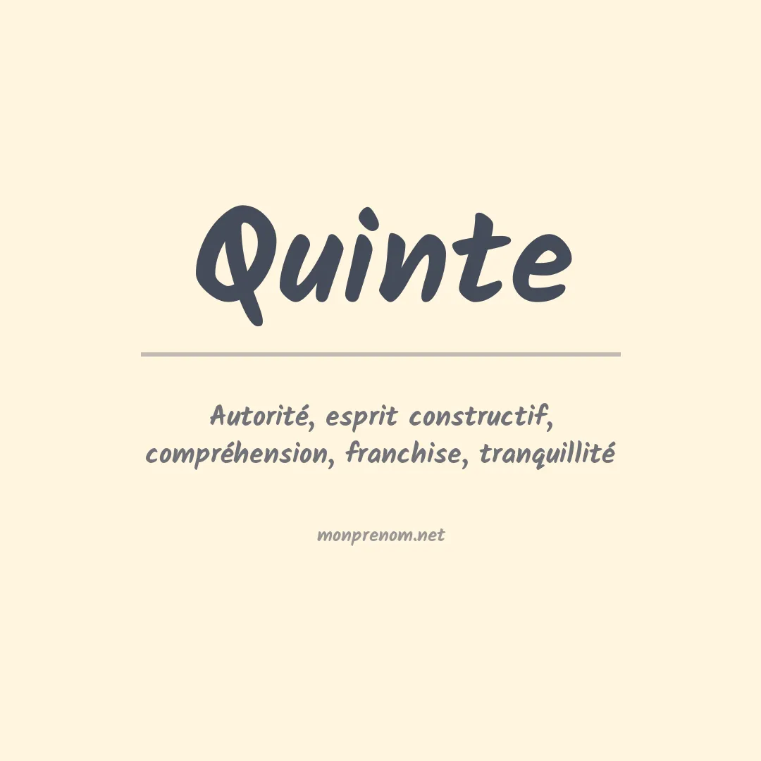 Signification du Prénom Quinte Signification du Prénom Quinte