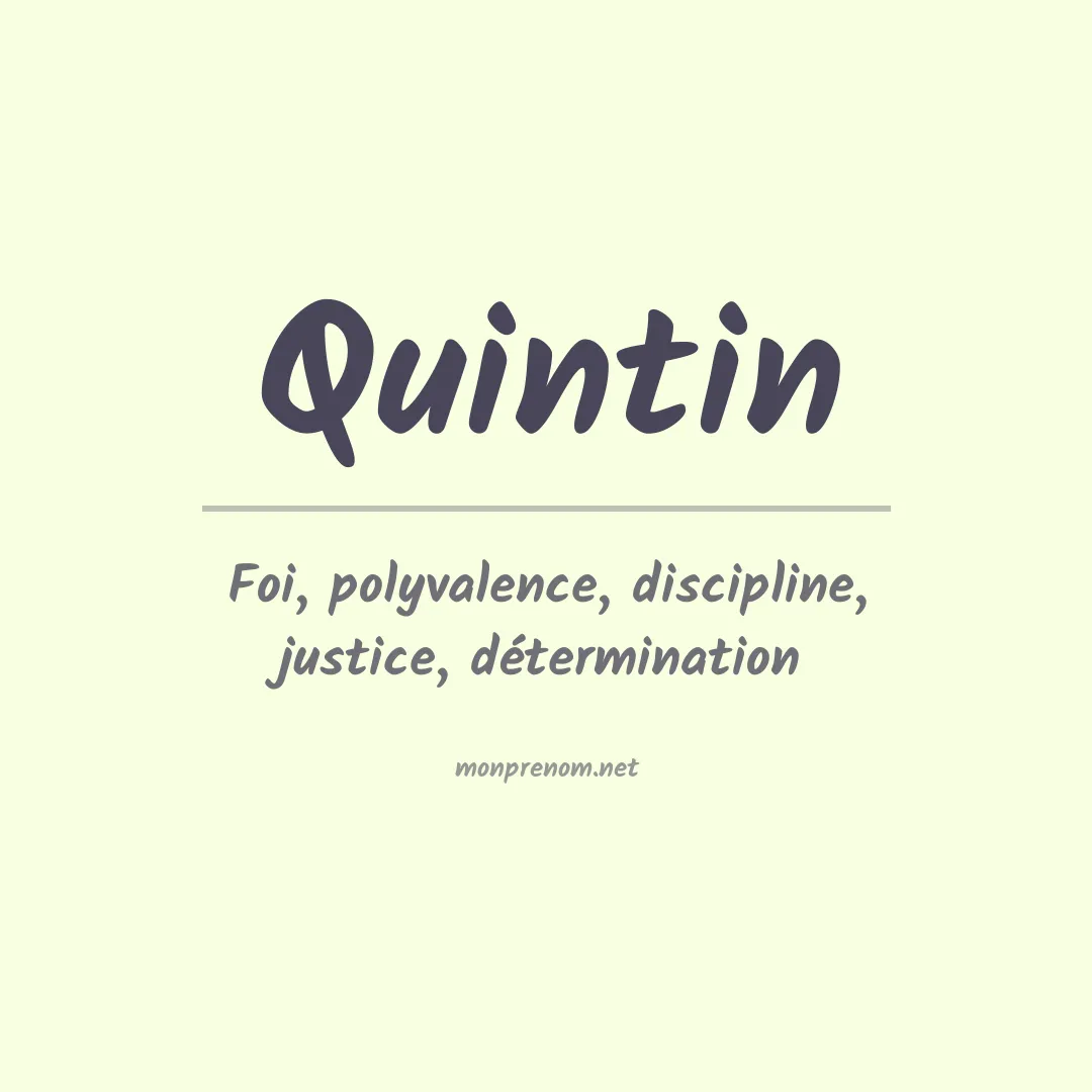 Signification du Prénom Quintin