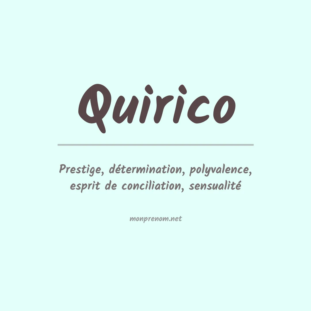 Signification du Prénom Quirico