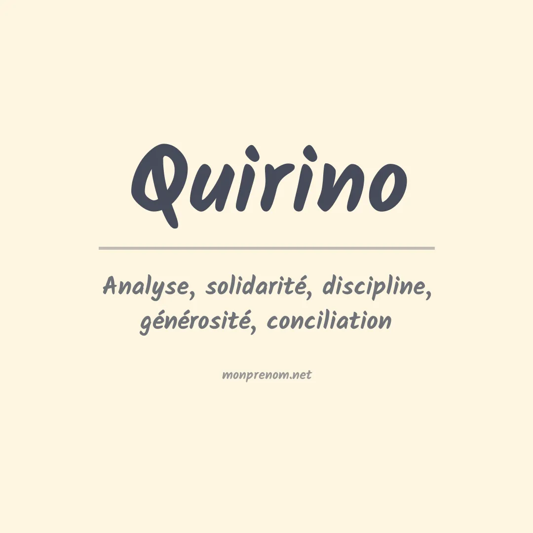 Signification du Prénom Quirino