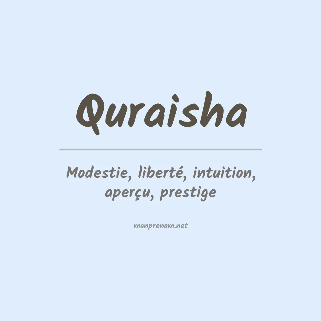 Signification du Prénom Quraisha Signification du Prénom Quraisha