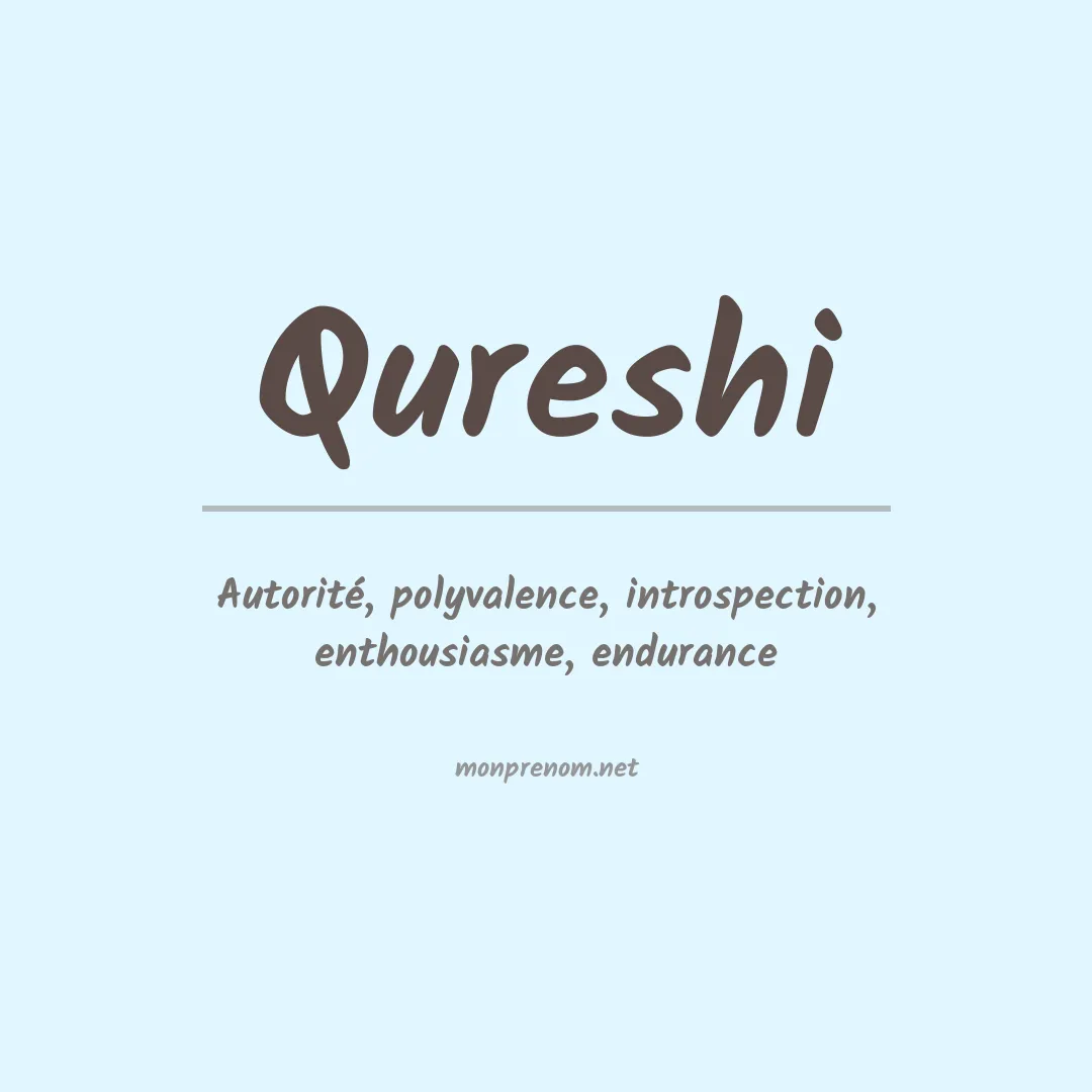 Signification du Prénom Qureshi