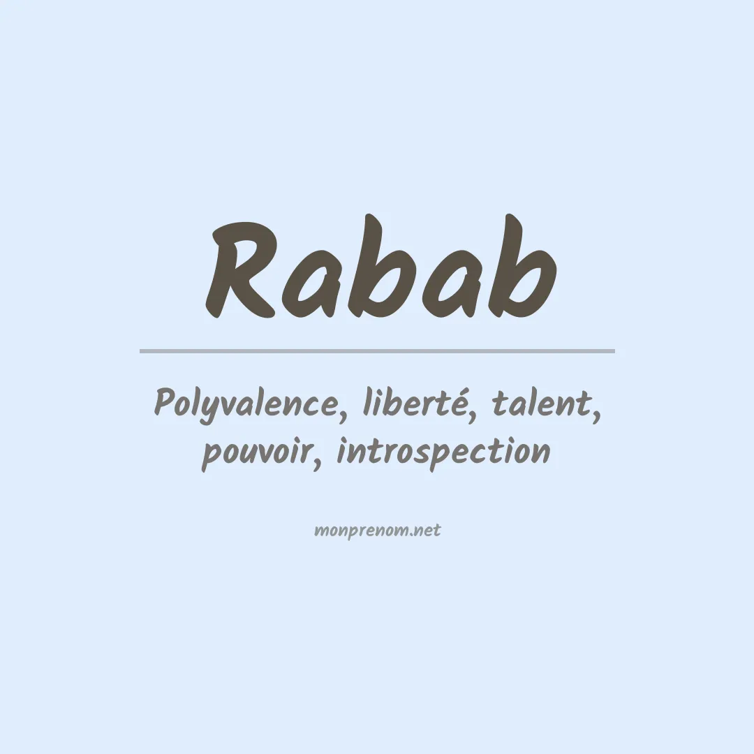Signification du Prénom Rabab Signification du Prénom Rabab