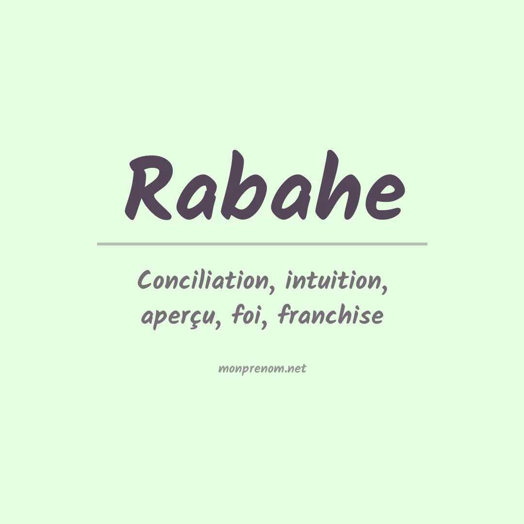 Signification du Prénom Rabahe Signification du Prénom Rabahe