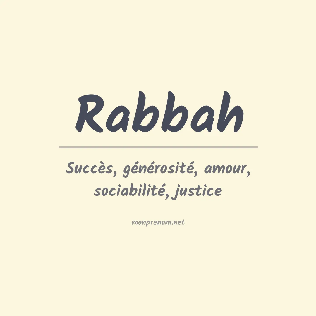 Signification du Prénom Rabbah Signification du Prénom Rabbah