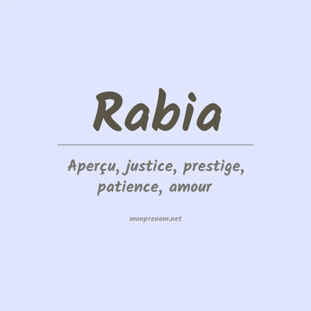 Signification du Prénom Rabia