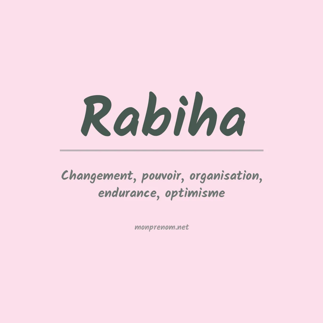Signification du Prénom Rabiha Signification du Prénom Rabiha