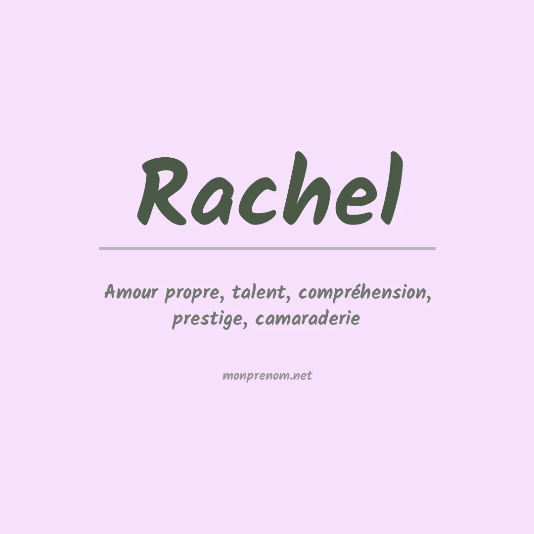 Signification du Prénom Rachel
