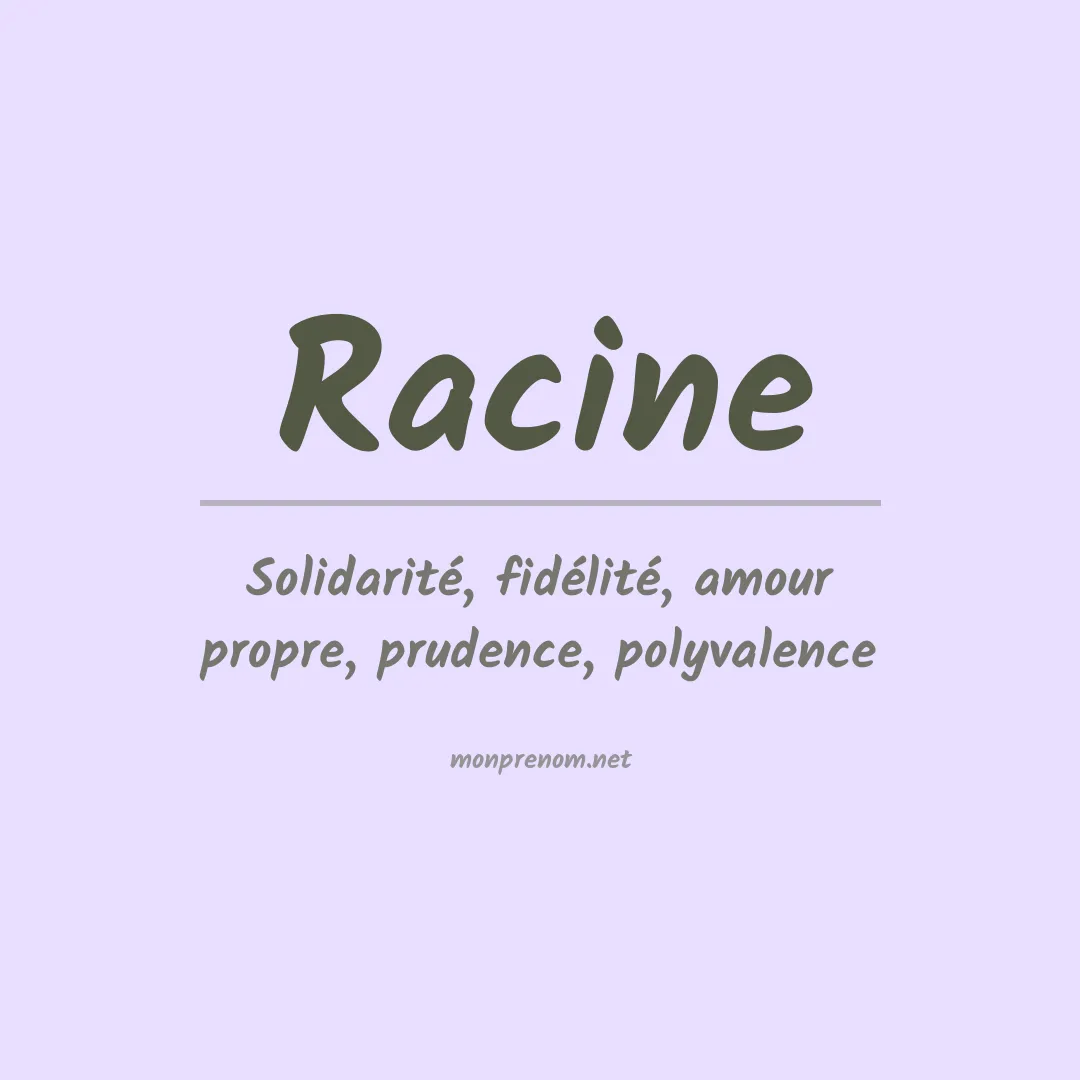 Signification du Prénom Racine