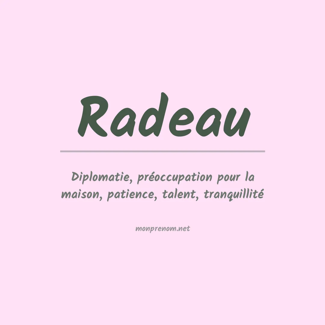 Signification du Prénom Radeau