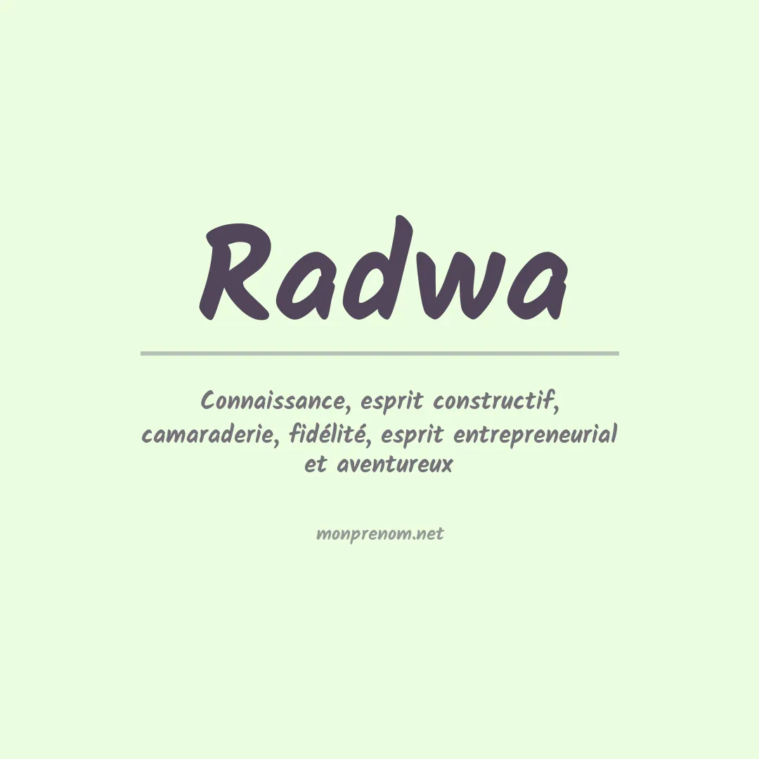 Signification du Prénom Radwa Signification du Prénom Radwa