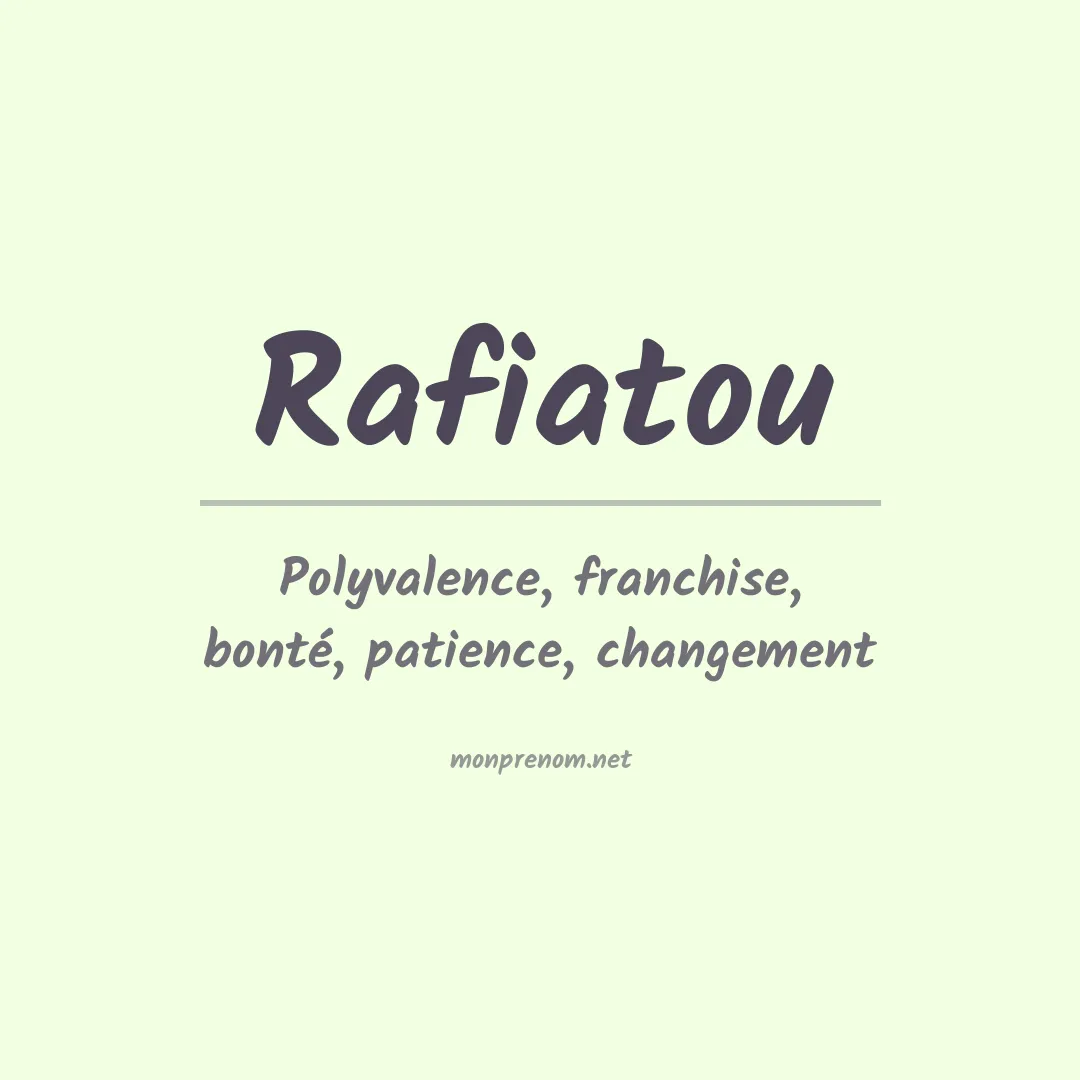 Signification du Prénom Rafiatou Signification du Prénom Rafiatou