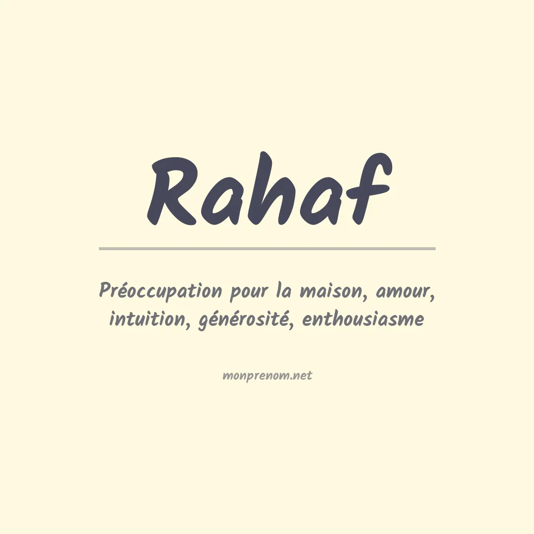 Signification du Prénom Rahaf Signification du Prénom Rahaf