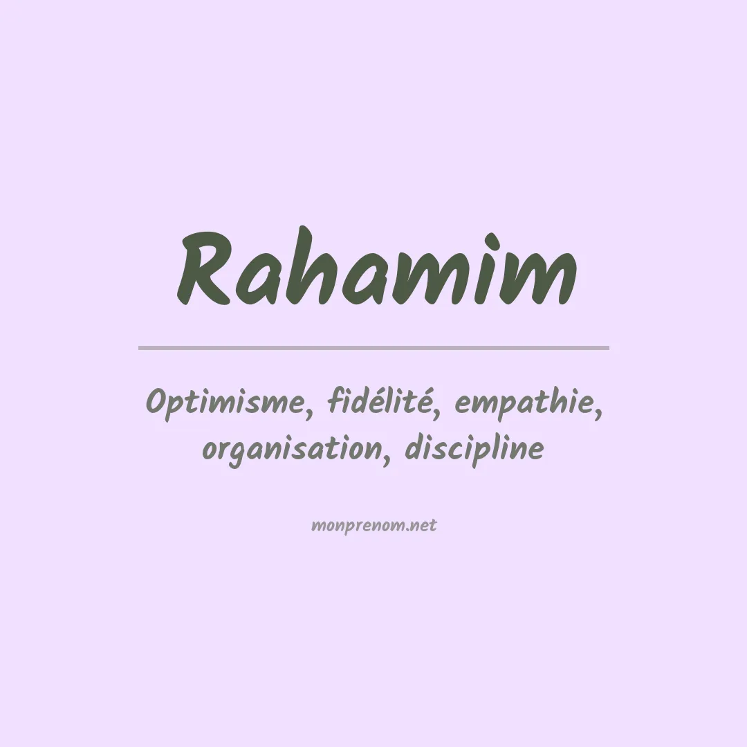 Signification du Prénom Rahamim Signification du Prénom Rahamim