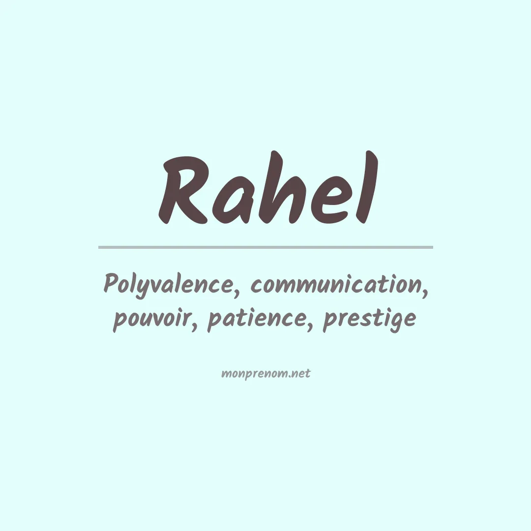 Signification du Prénom Rahel