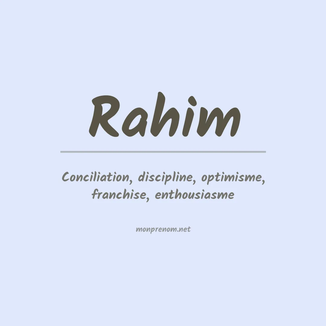 Signification du Prénom Rahim