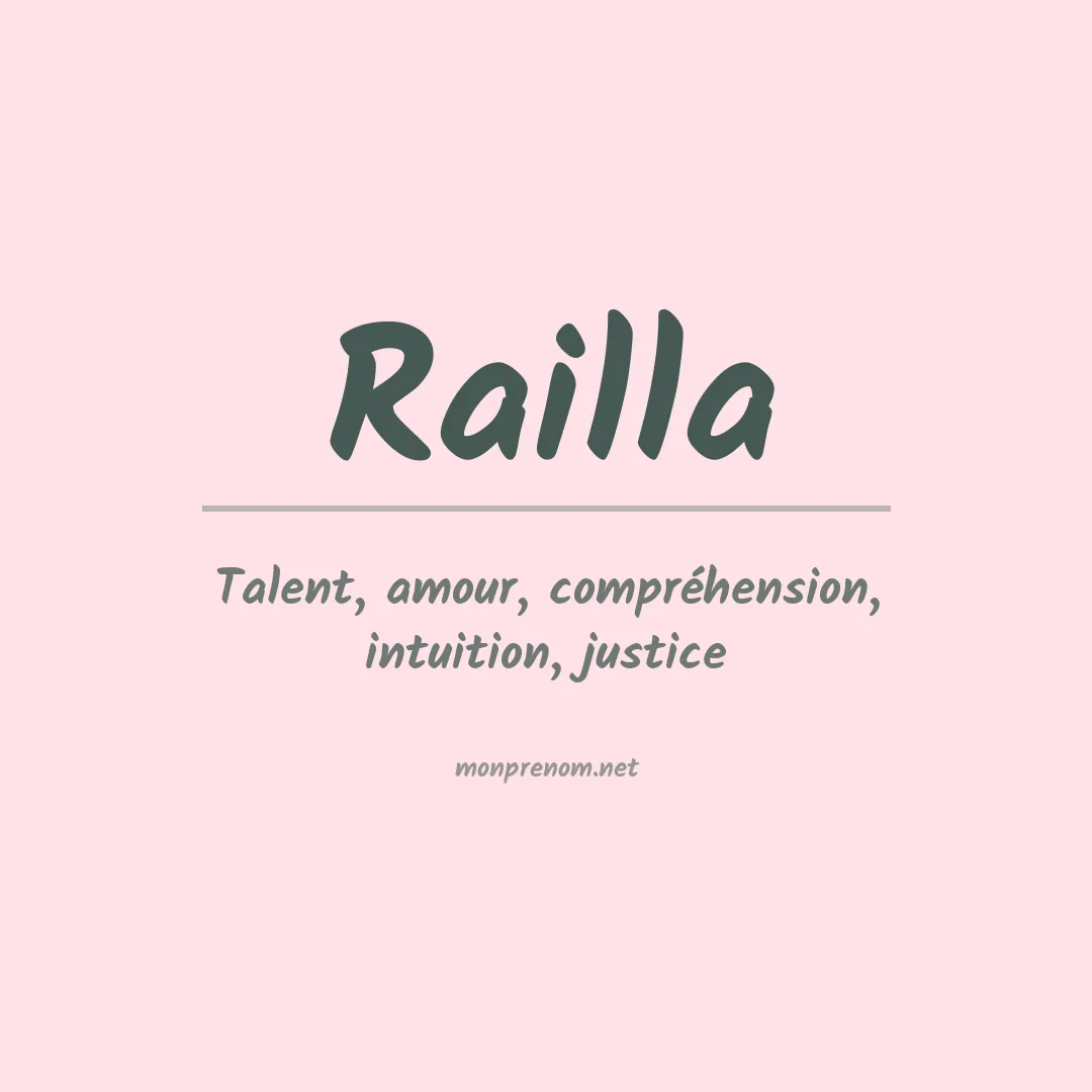 Signification du Prénom Railla Signification du Prénom Railla