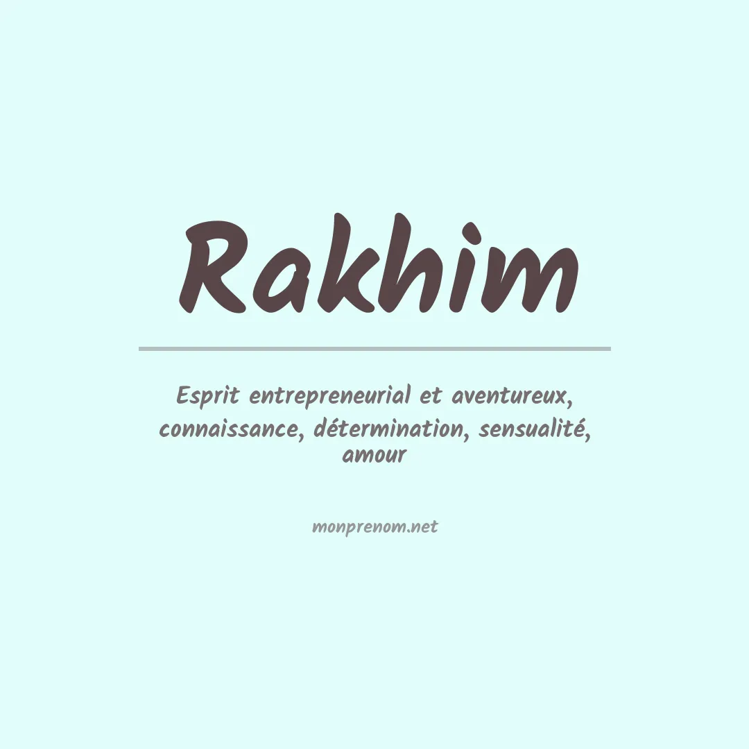 Signification du Prénom Rakhim Signification du Prénom Rakhim