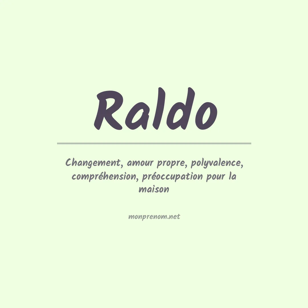 Signification du Prénom Raldo