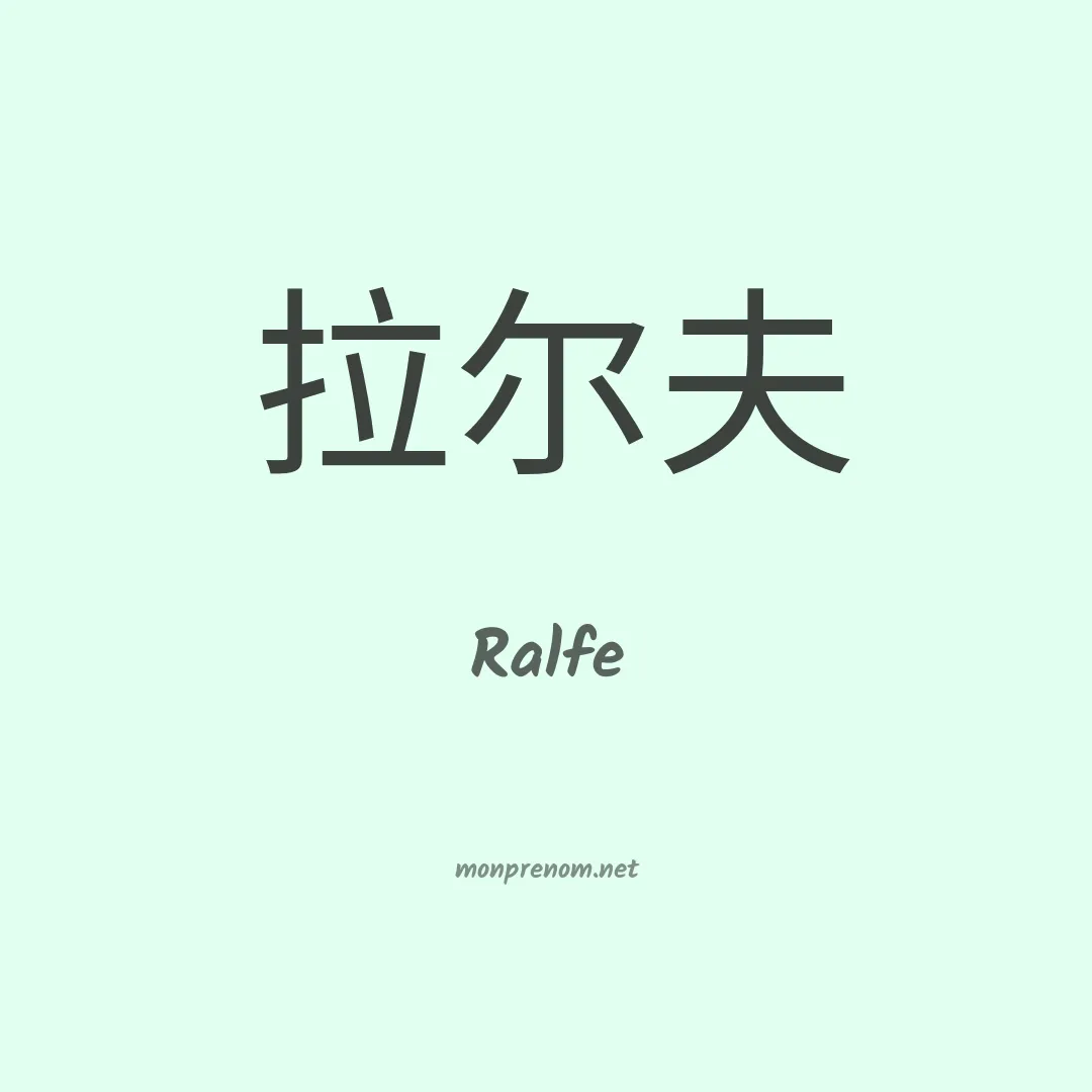 Ralfe en chino