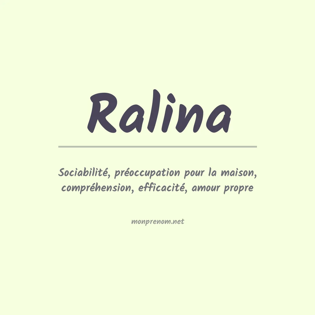 Signification du Prénom Ralina Signification du Prénom Ralina
