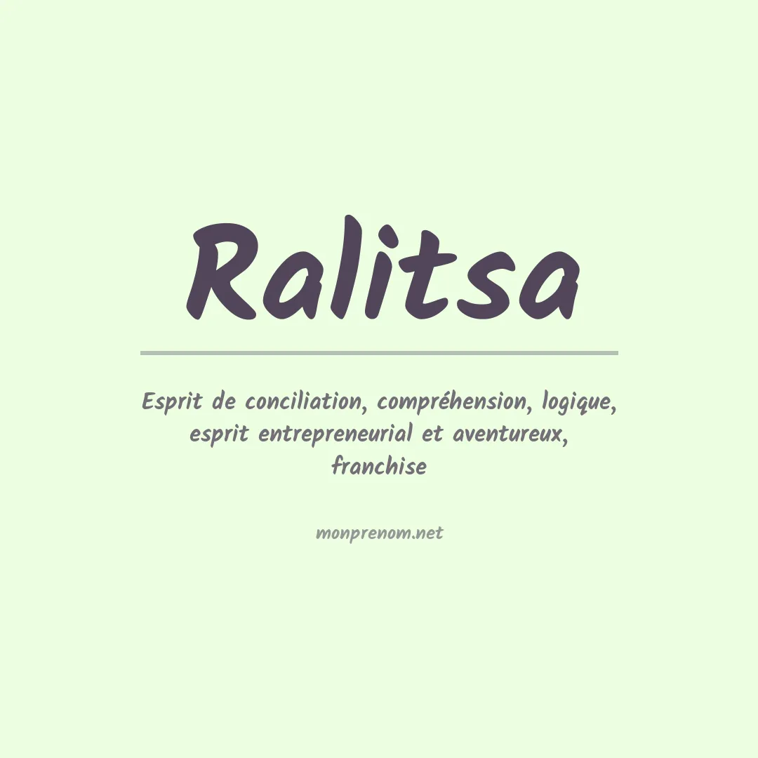 Signification du Prénom Ralitsa Signification du Prénom Ralitsa