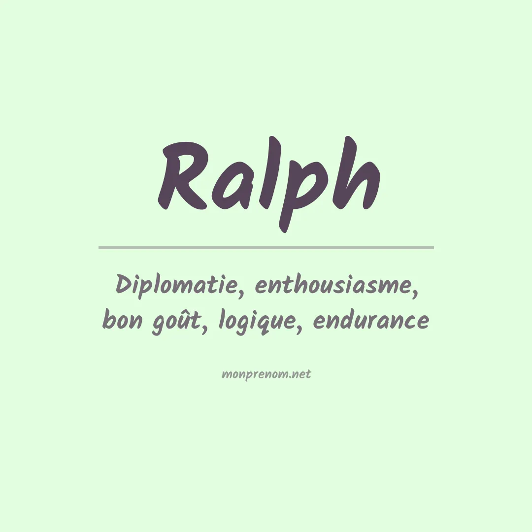Signification du Prénom Ralph