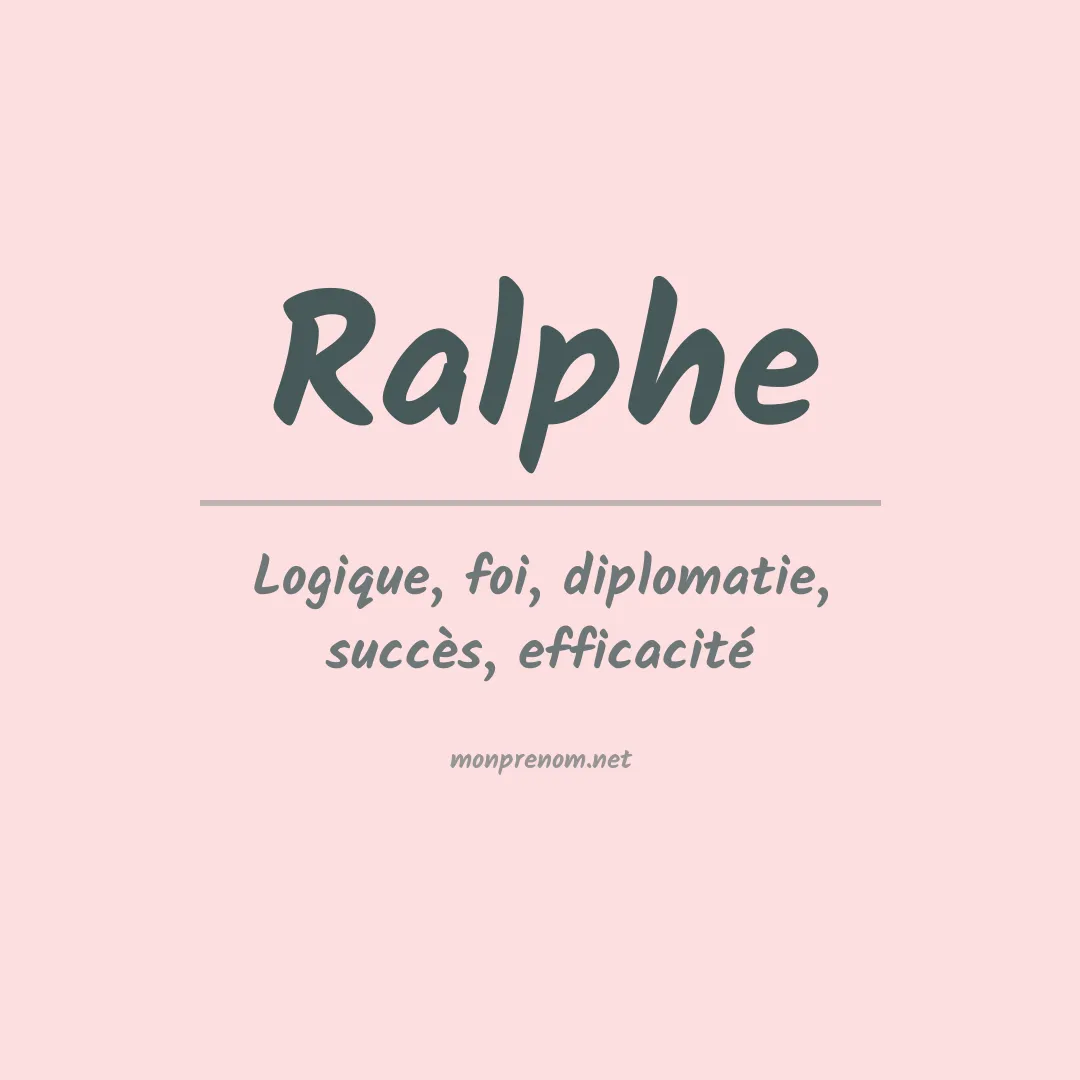 Signification du Prénom Ralphe