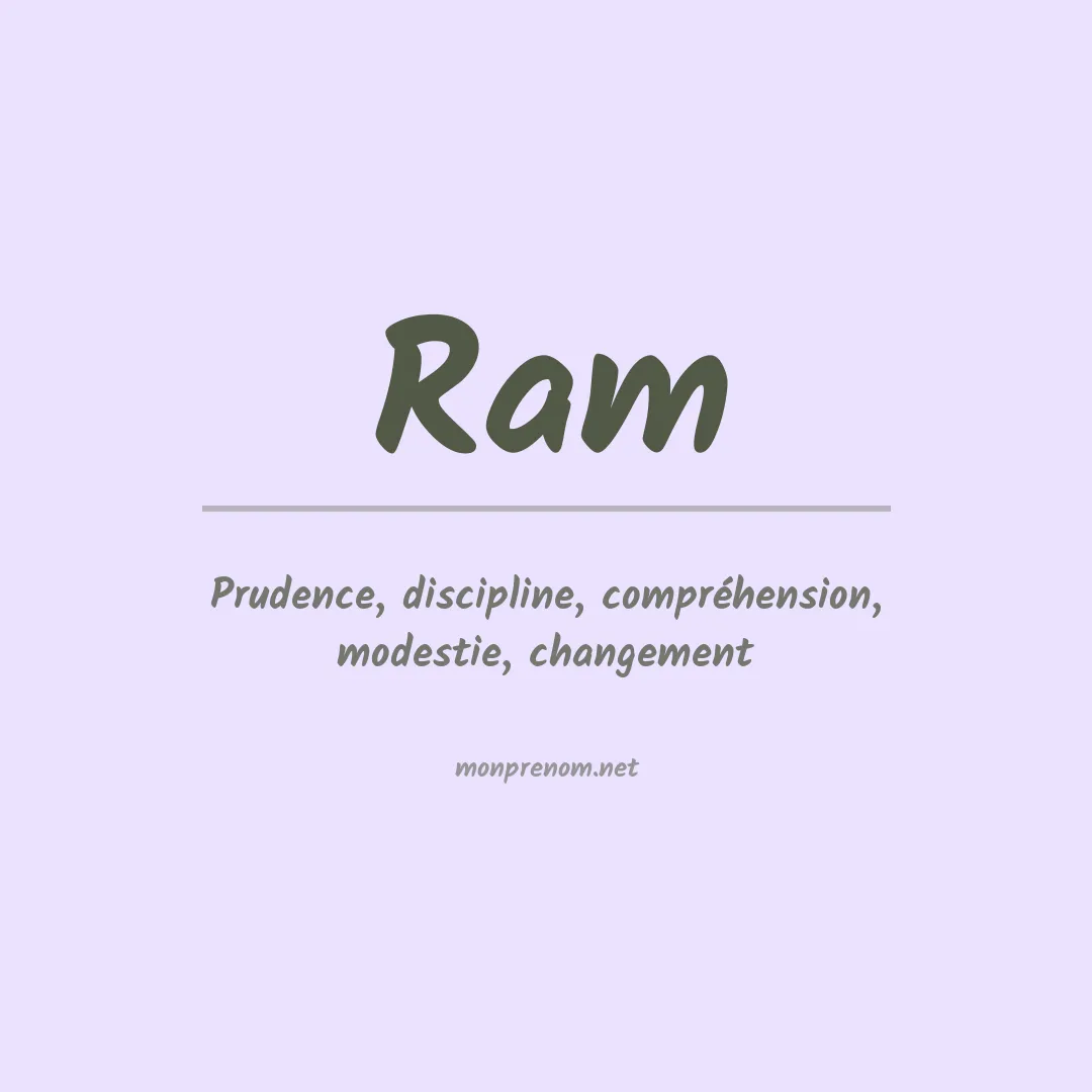 Signification du Prénom Ram