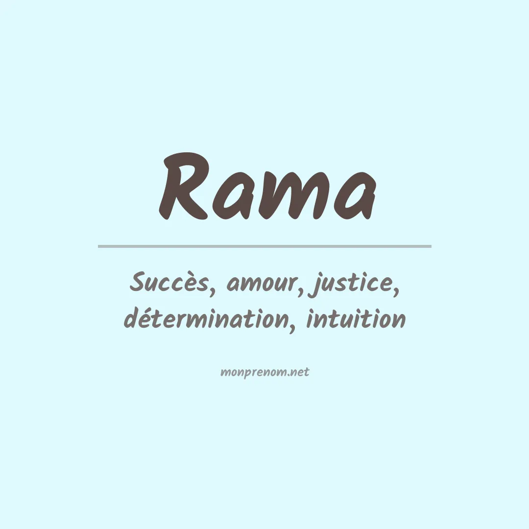 Signification du Prénom Rama