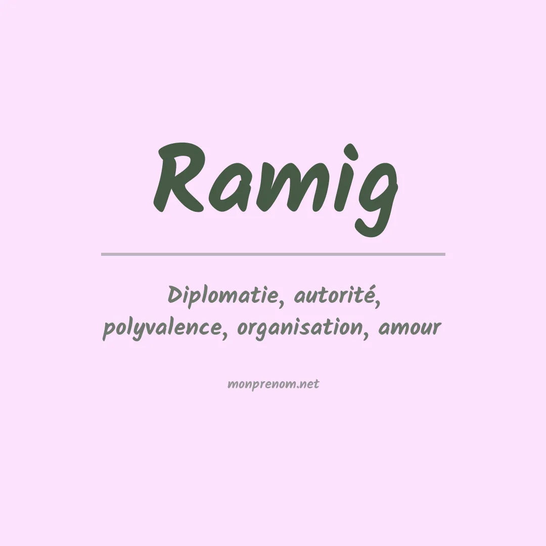 Signification du Prénom Ramig