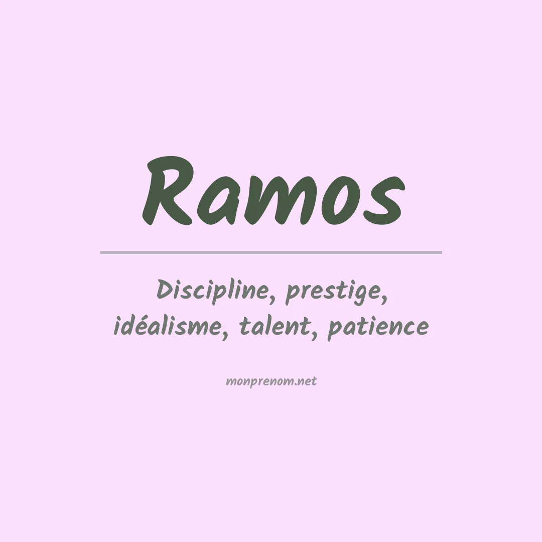 Signification du Prénom Ramos
