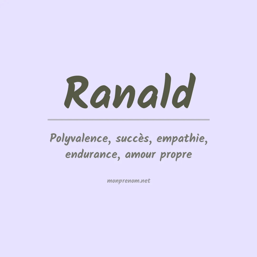 Signification du Prénom Ranald