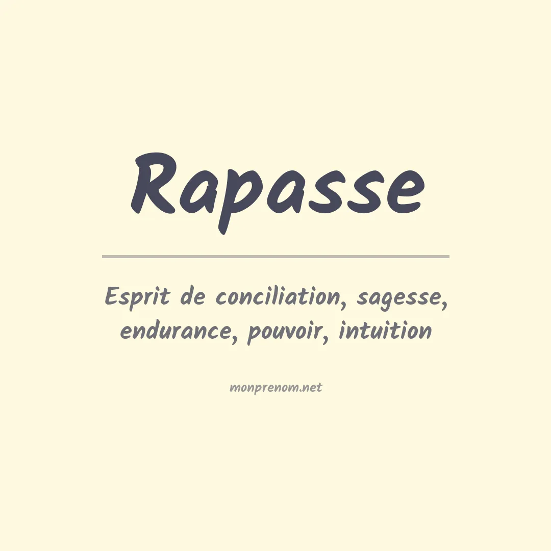 Signification du Prénom Rapasse Signification du Prénom Rapasse