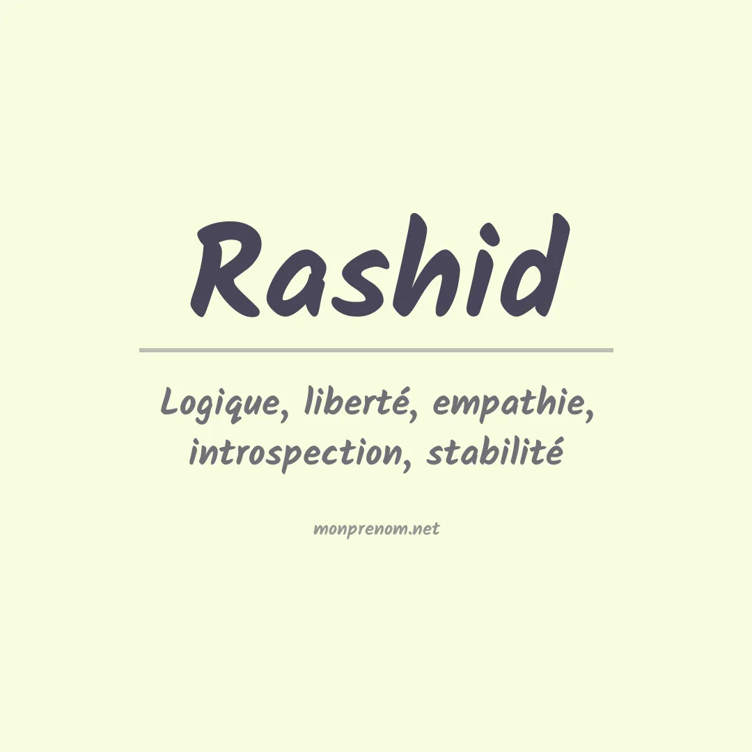 Signification du Prénom Rashid