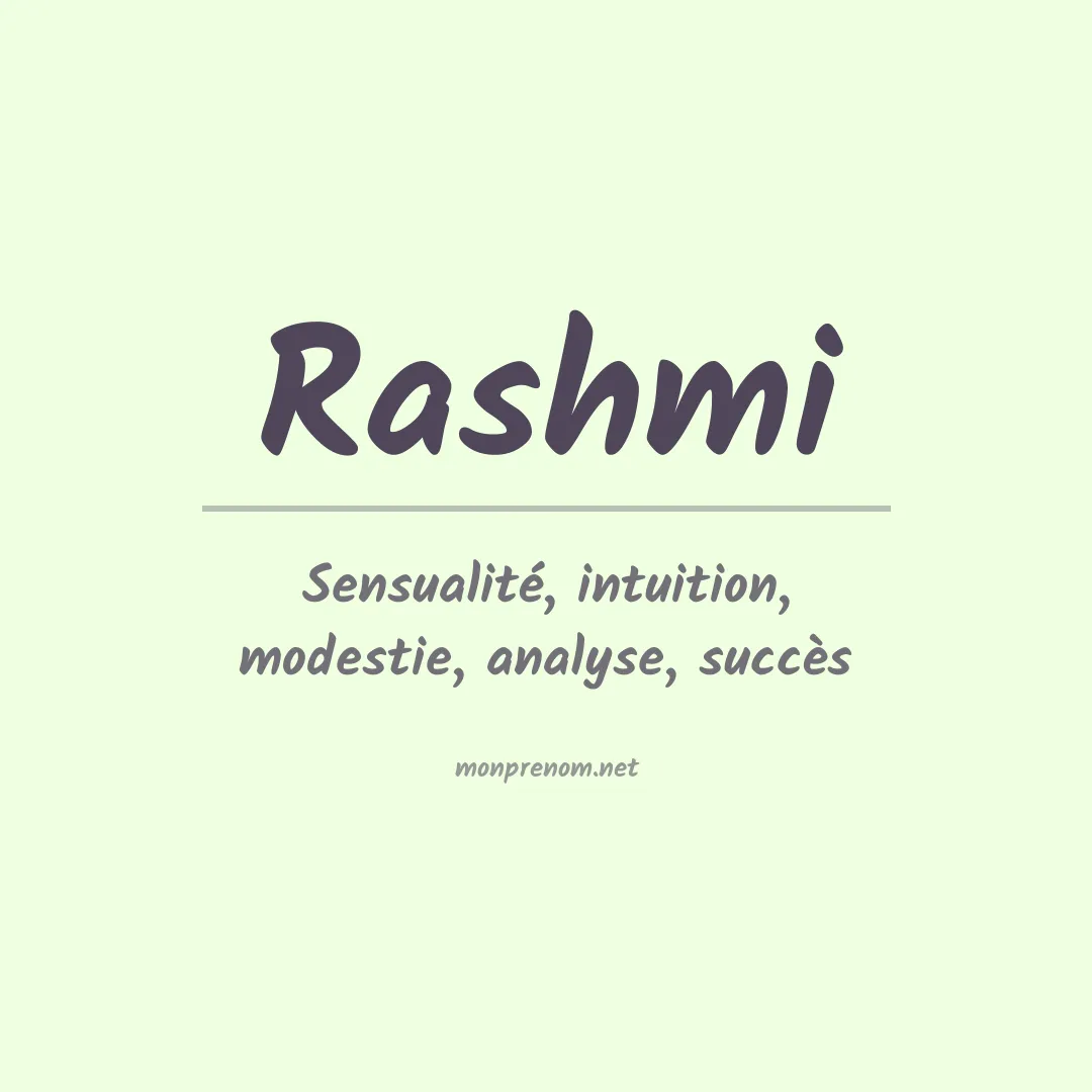Signification du Prénom Rashmi Signification du Prénom Rashmi