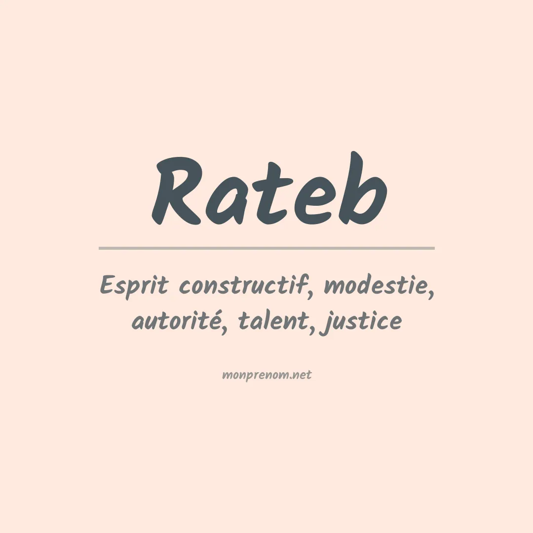 Signification du Prénom Rateb Signification du Prénom Rateb