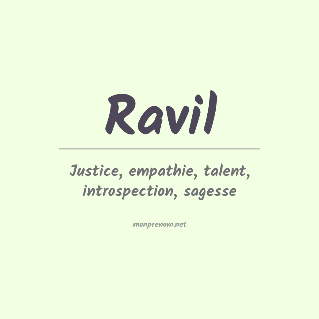 Signification du Prénom Ravil Signification du Prénom Ravil