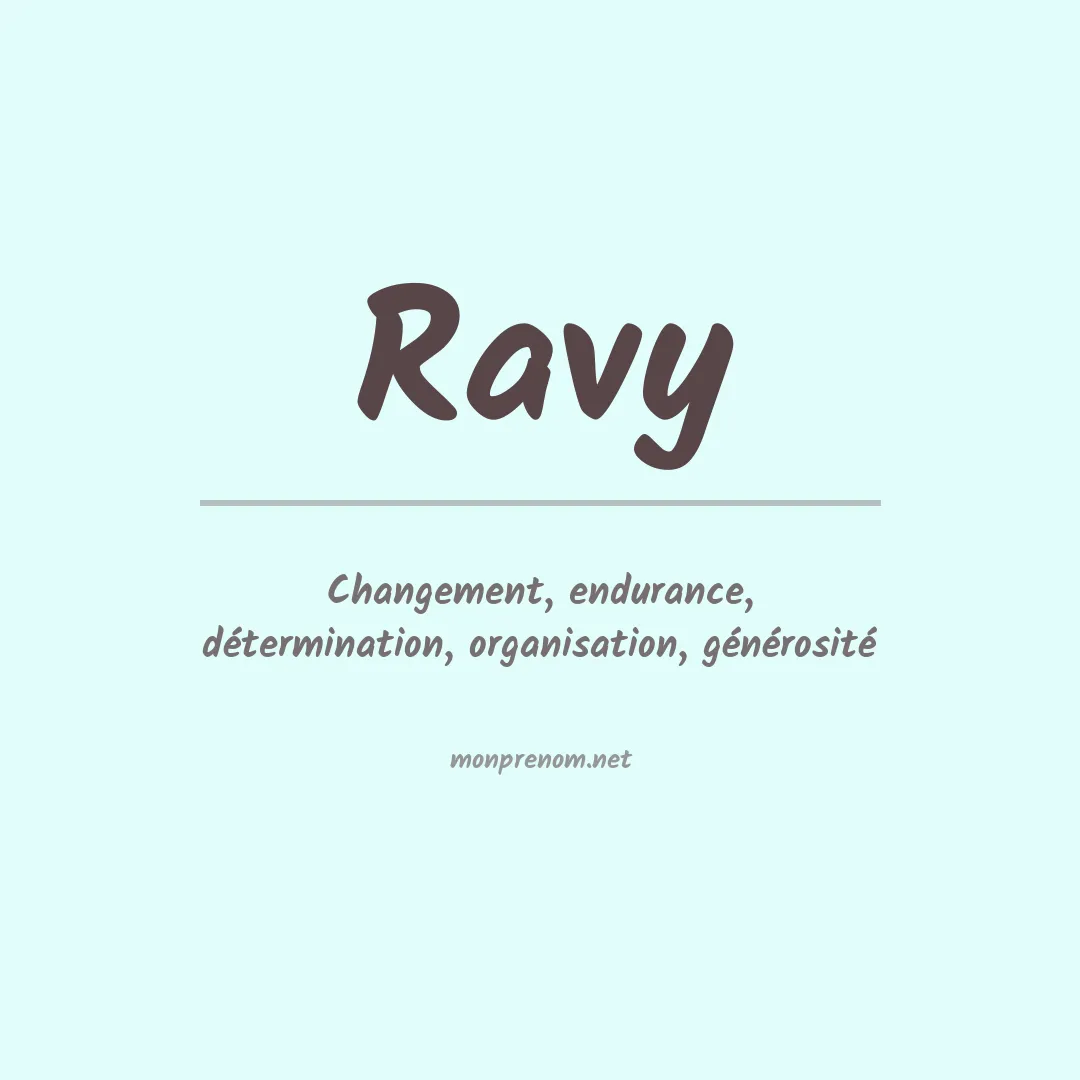 Signification du Prénom Ravy