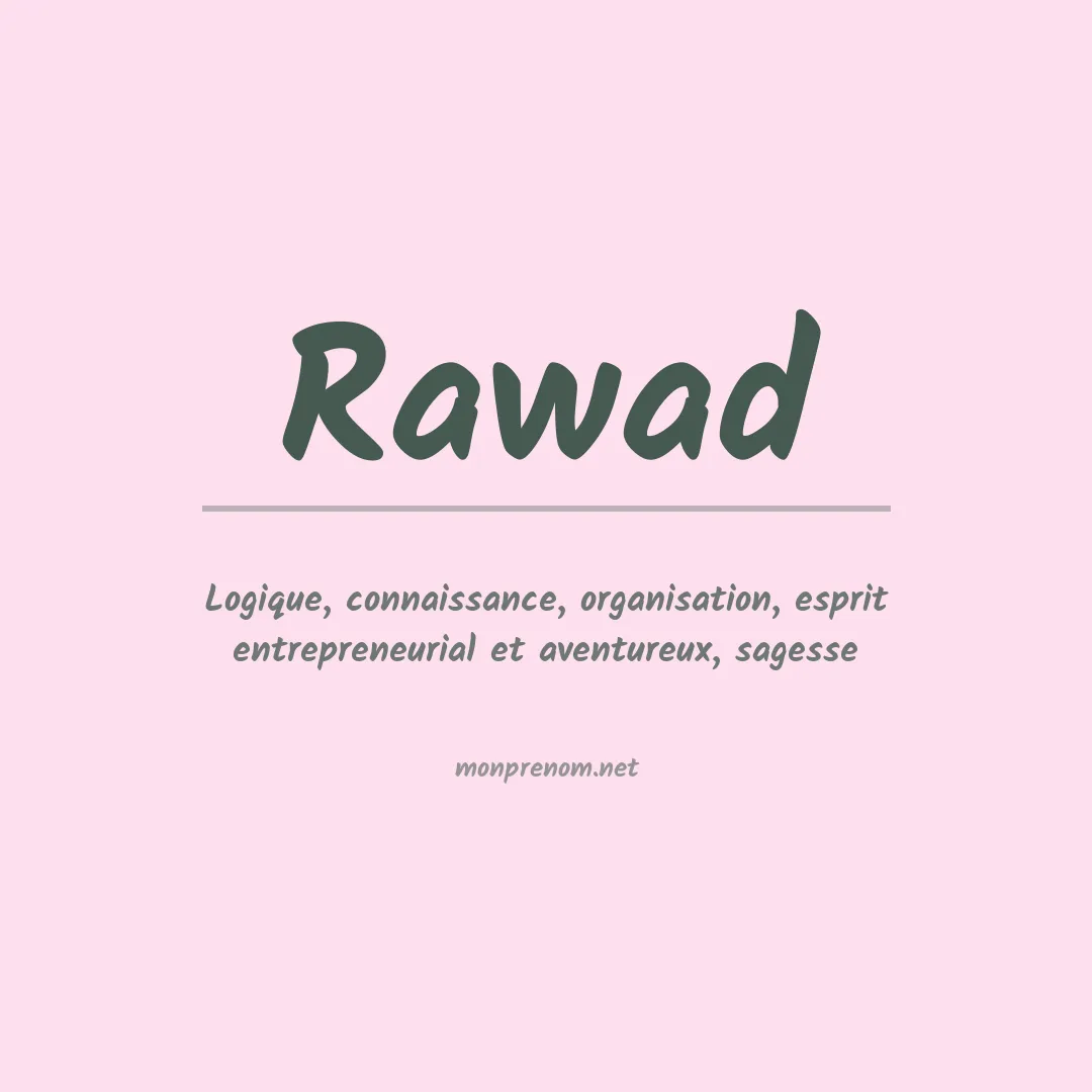 Signification du Prénom Rawad Signification du Prénom Rawad
