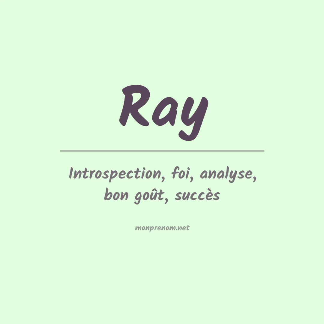Signification du Prénom Ray