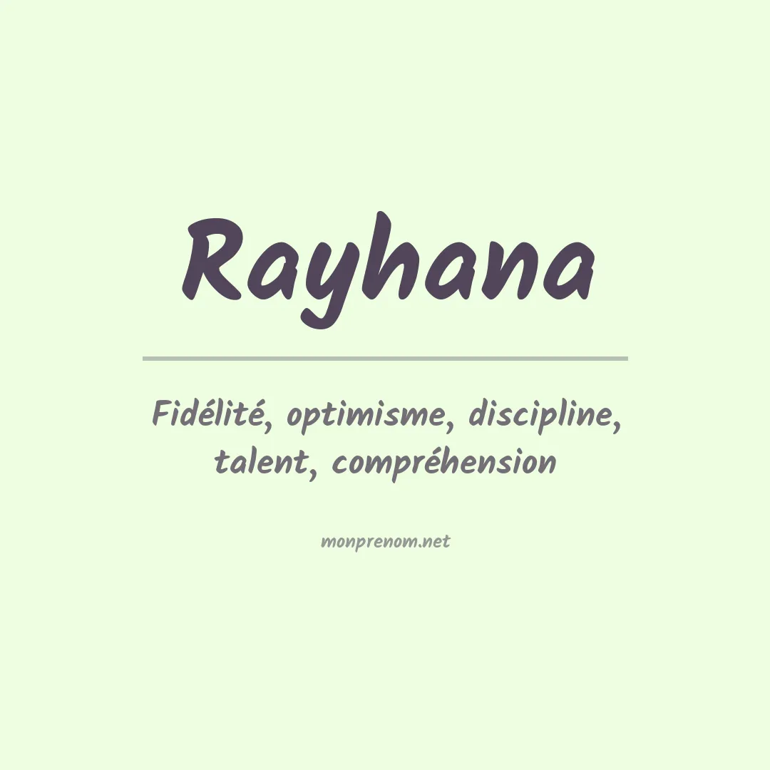 Signification du Prénom Rayhana Signification du Prénom Rayhana