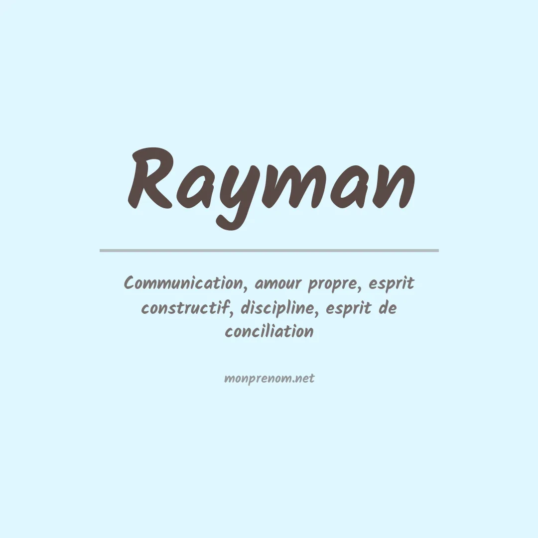 Signification du Prénom Rayman