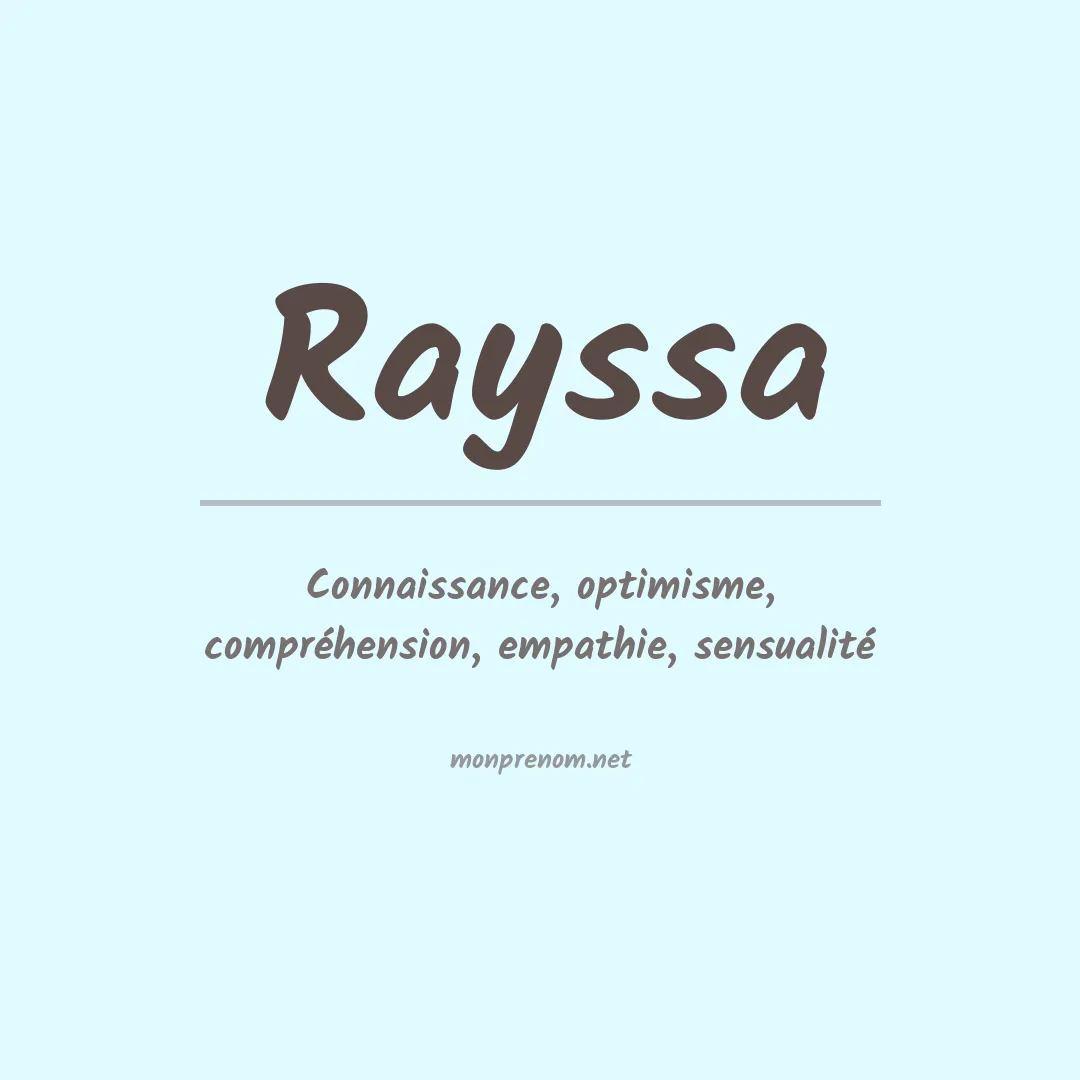 Signification du Prénom Rayssa