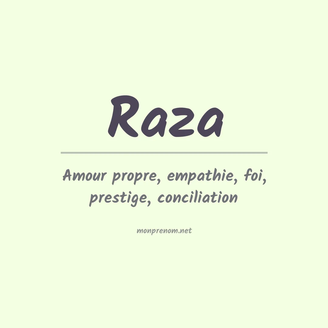 Signification du Prénom Raza