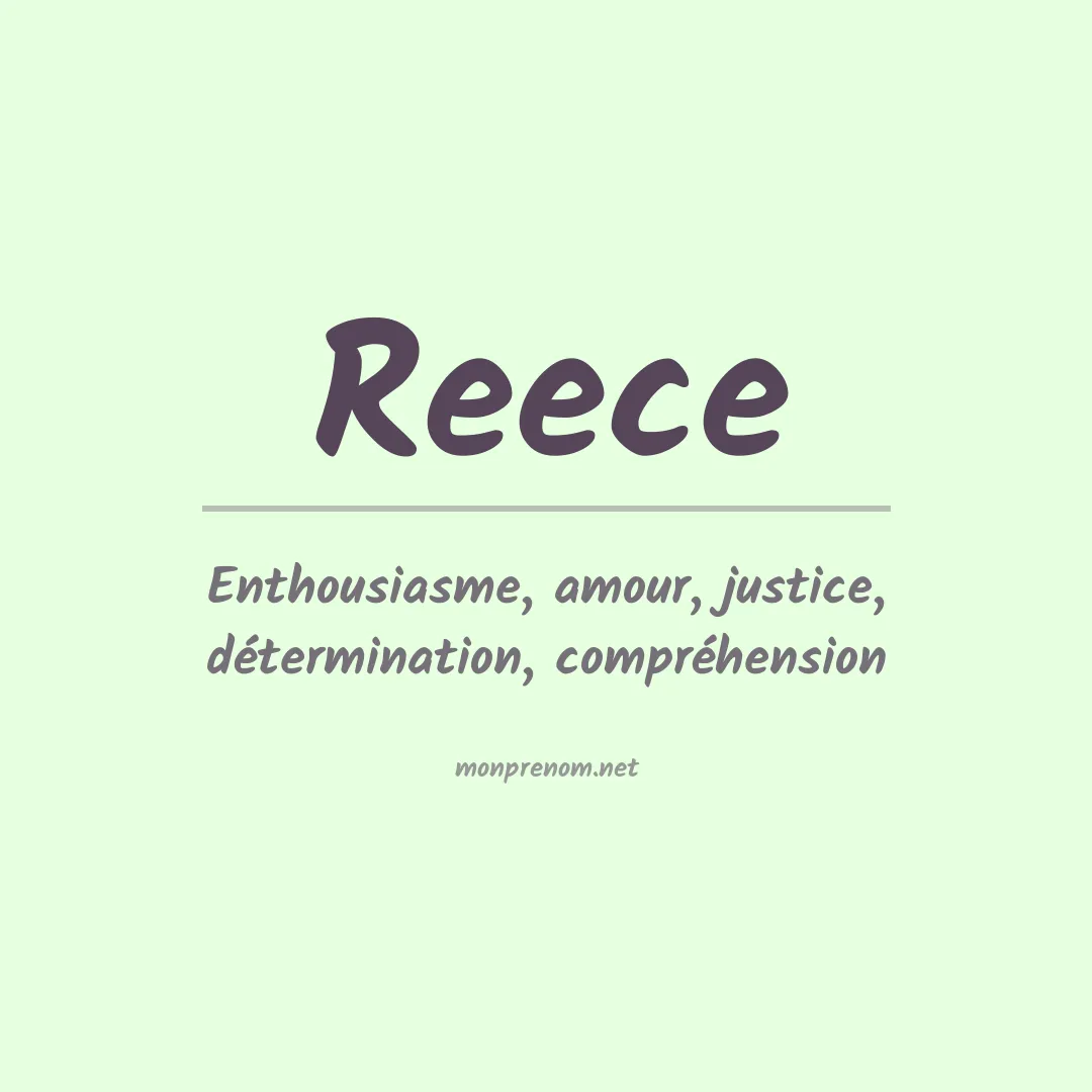 Signification du Prénom Reece