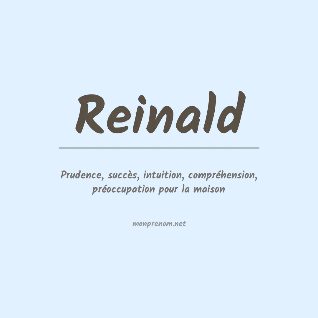 Signification du Prénom Reinald