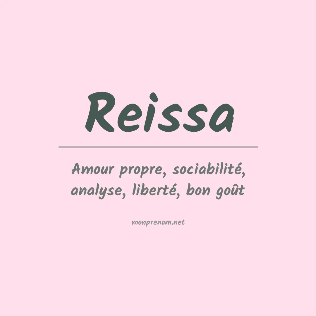 Signification du Prénom Reissa Signification du Prénom Reissa