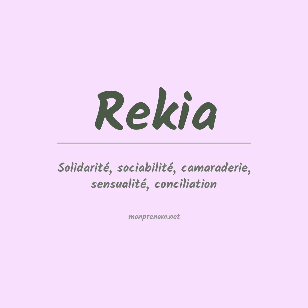 Signification du Prénom Rekia Signification du Prénom Rekia