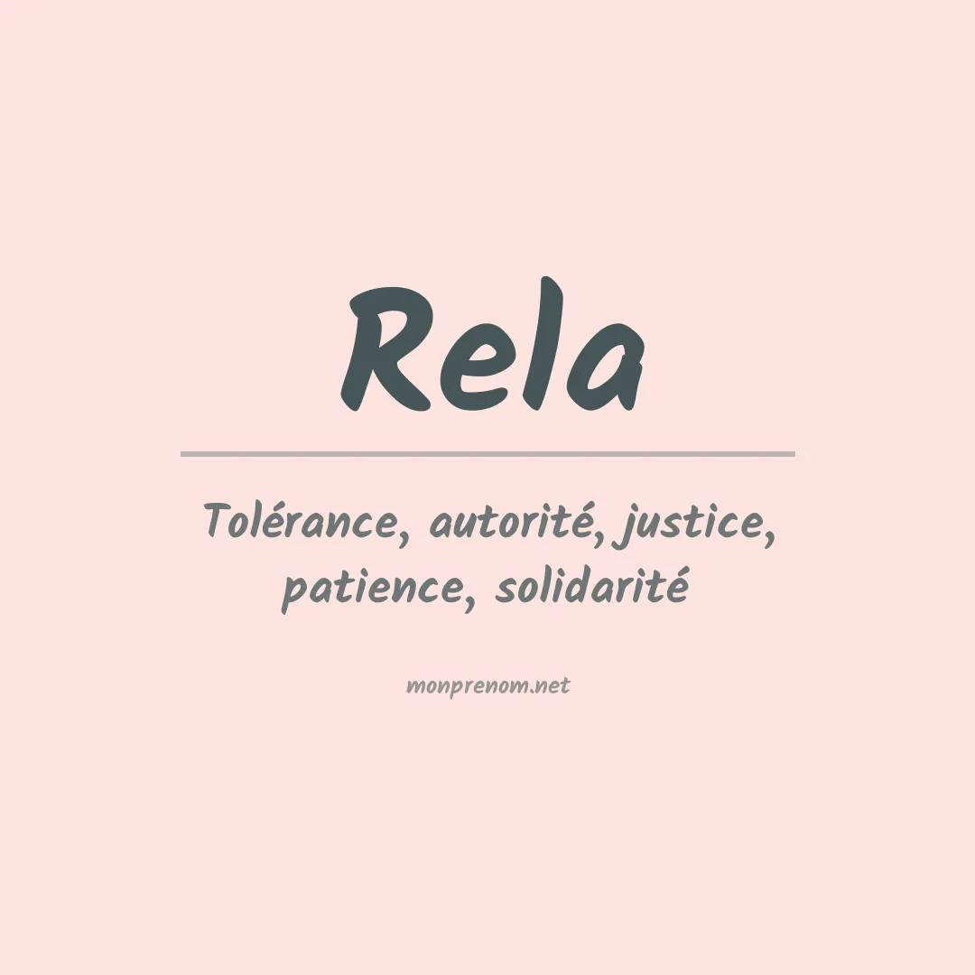 Signification du Prénom Rela Signification du Prénom Rela